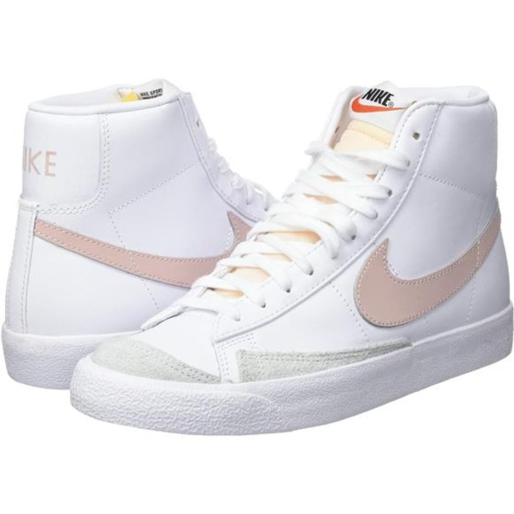 NWOB Nike Blazer Mid '77 VNTG sneakers in white/pink oxford SZ: 8.5